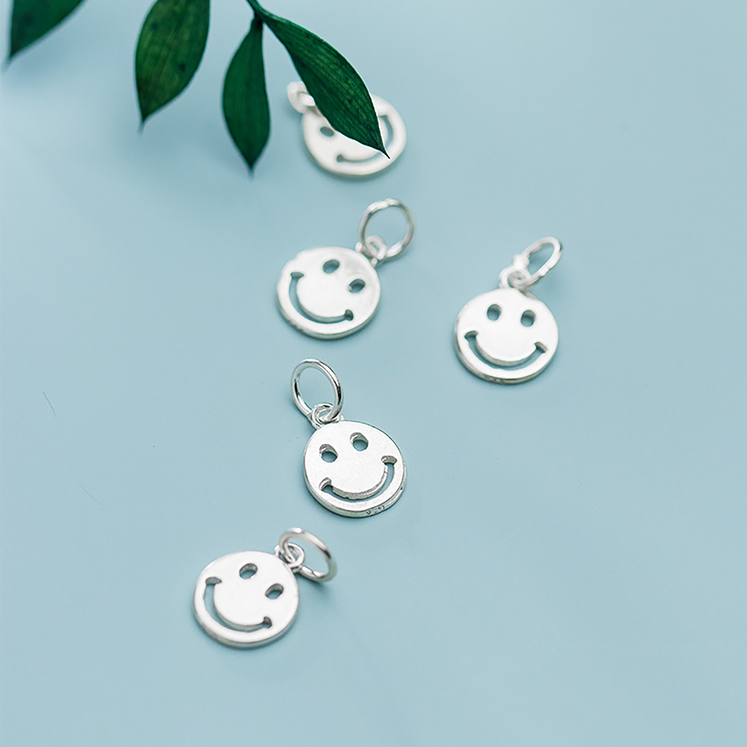 Sterling zilveren gezicht hanger smiley hanger smiley Etsy