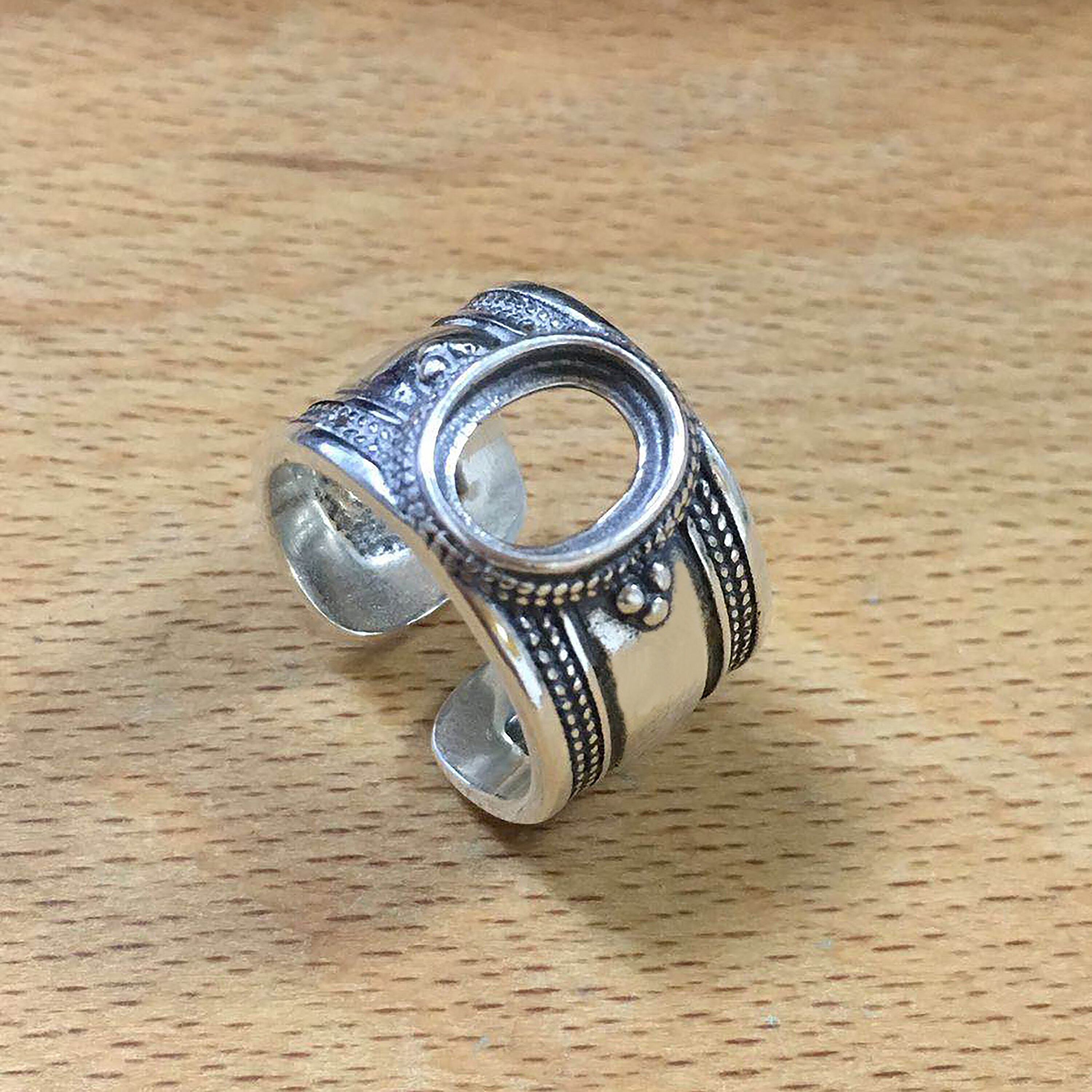 925 Sterling Silver Silver Ring Blank Ring Settings Ring Bezel Etsy