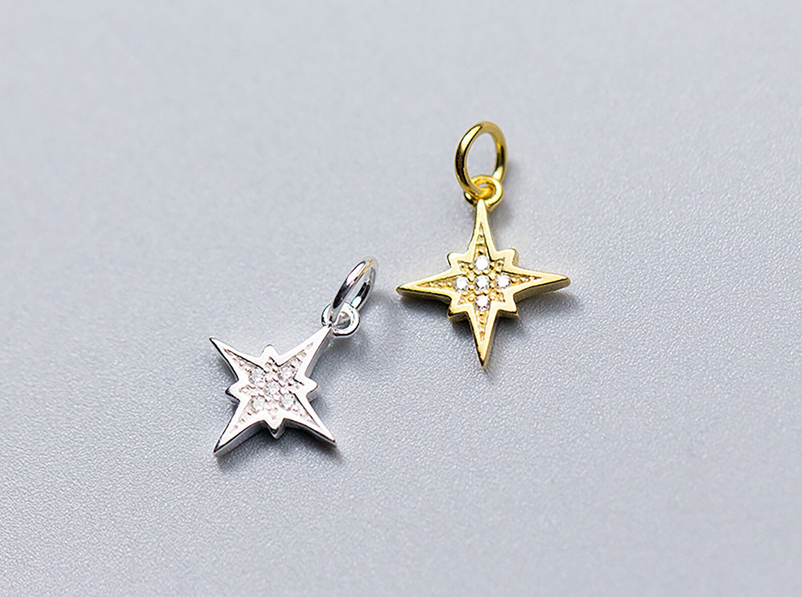 Sterling Silver north star charm Charms In Bulk necklace Etsy