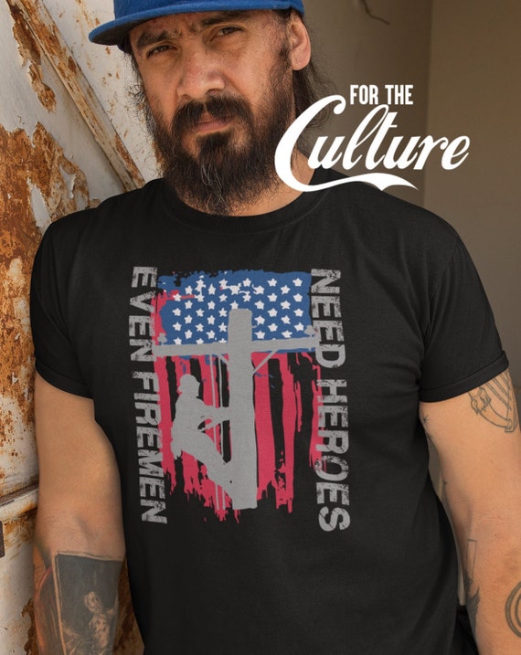 Lineman Heroes America Flag T Shirt Lineman Heroes America Flag T Shirt