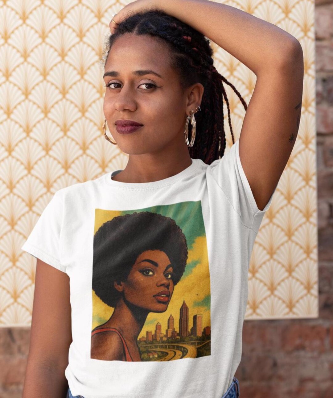 Black Woman Afro Tee: 1970s Comic Style, Vintage Vibe - Etsy UK
