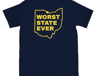 Worst State Ever Michigan Football Fan Unisex T-shirt image - Etsy Australia