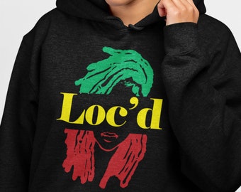 Loc'd Natural Hair Rasta Hoodie