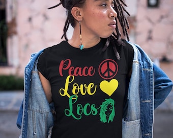 Peace Love Locs T-Shirt: Ring-Spun Cotton Tee