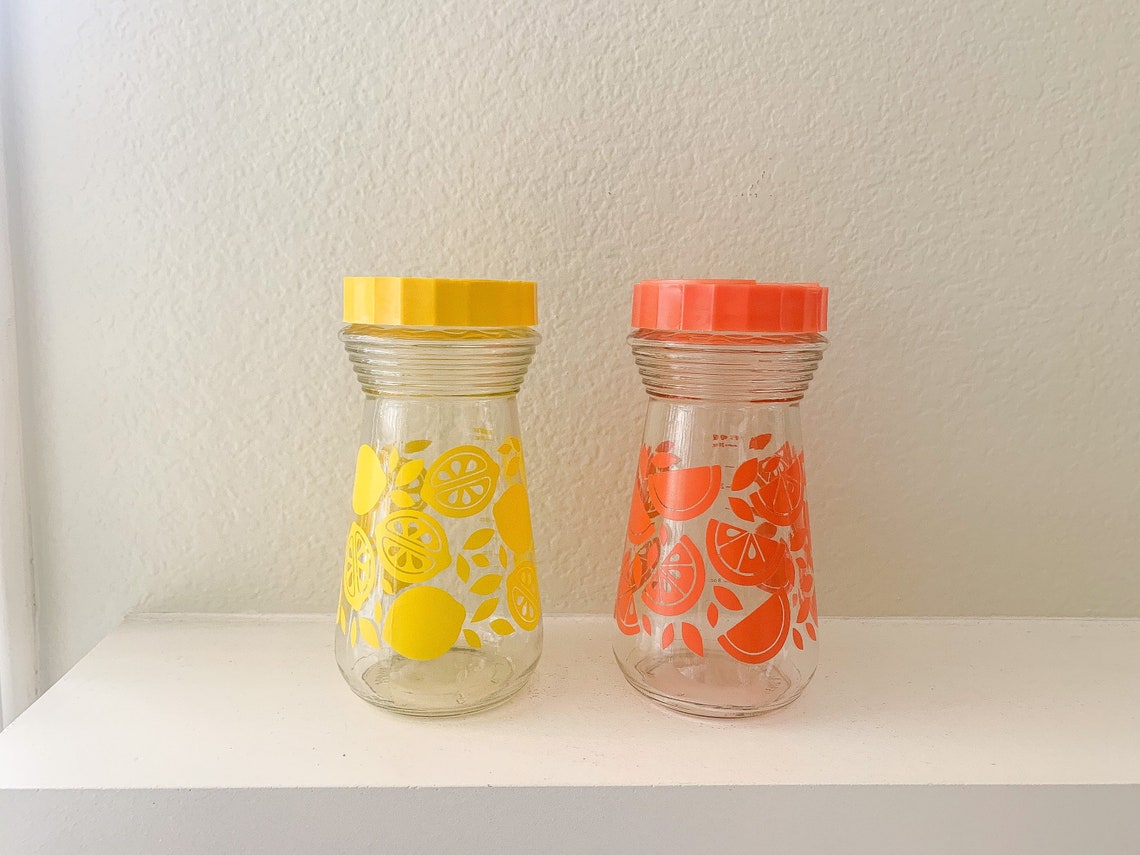 Vintage Juice Containers / Set of 2 Etsy