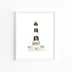 Lighthouse Watercolor Art Print