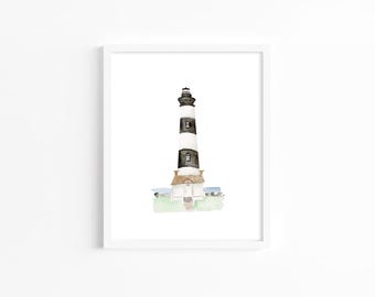 Lighthouse Watercolor Art Print