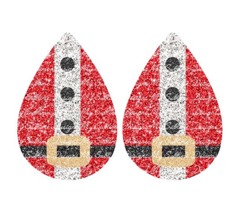 Christmas Designs for Large Tear Drop Earrings DIGITAL FILE Etsy