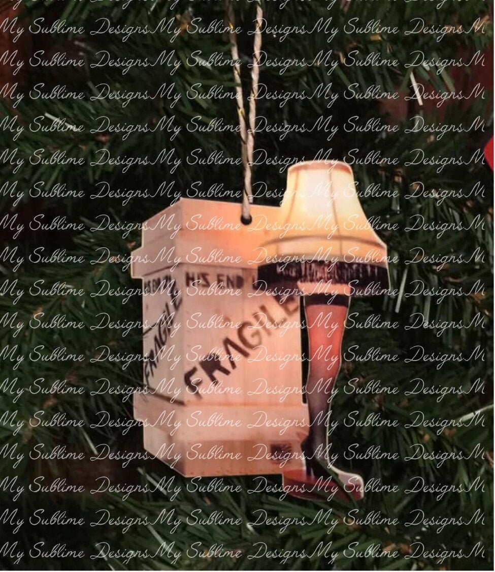 Christmas Story Lamp Ornament Design | Etsy
