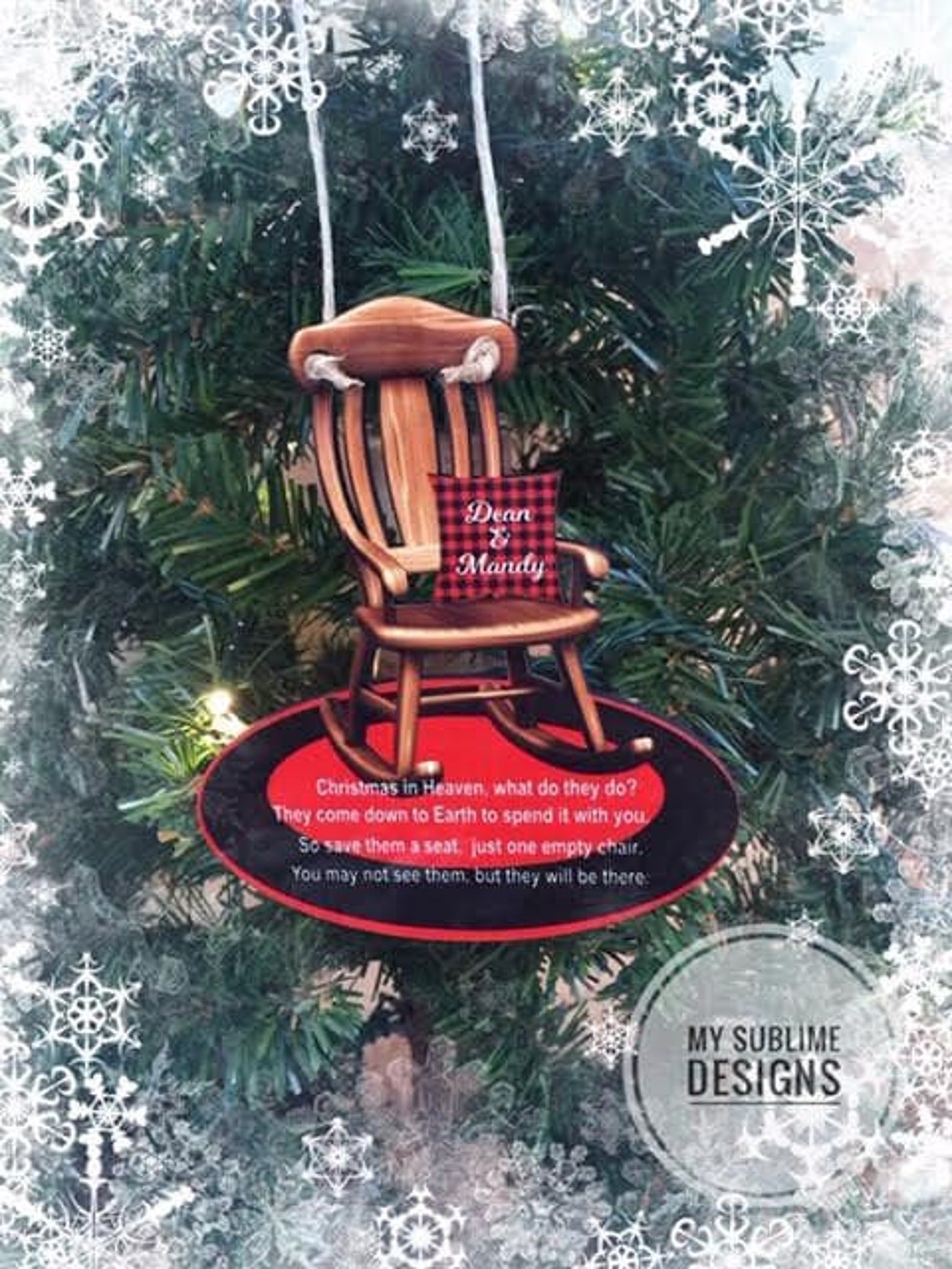 Rocking Chair Christmas Ornament 
