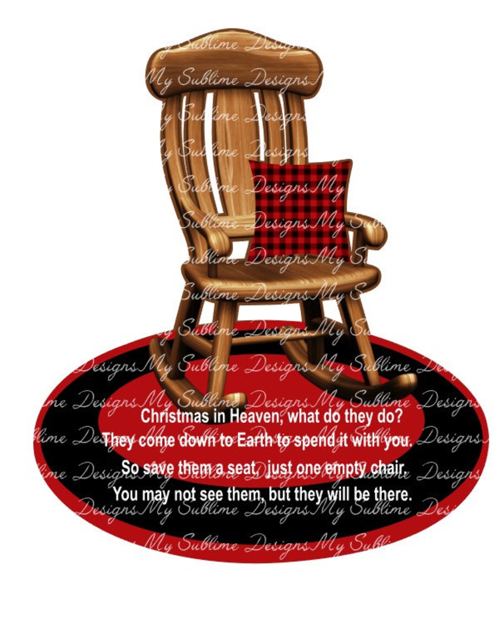 Christmas in Heaven Rocking Chair Ornament Design for Our Etsy Canada