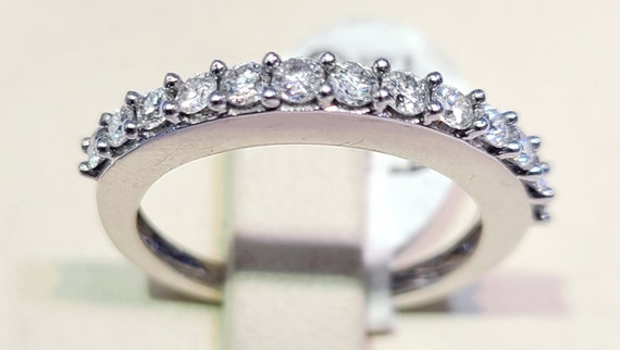 Lady's Unique Diamond Wedding Band - image 1