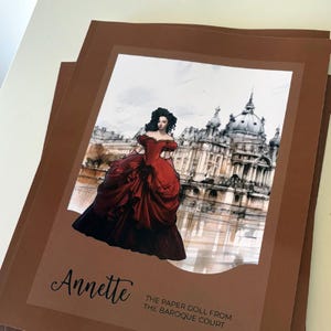 Annette Paper Doll Book – Baroque Court Historical Fashion – Elegant Cutout Doll with Stunning Wardrobe