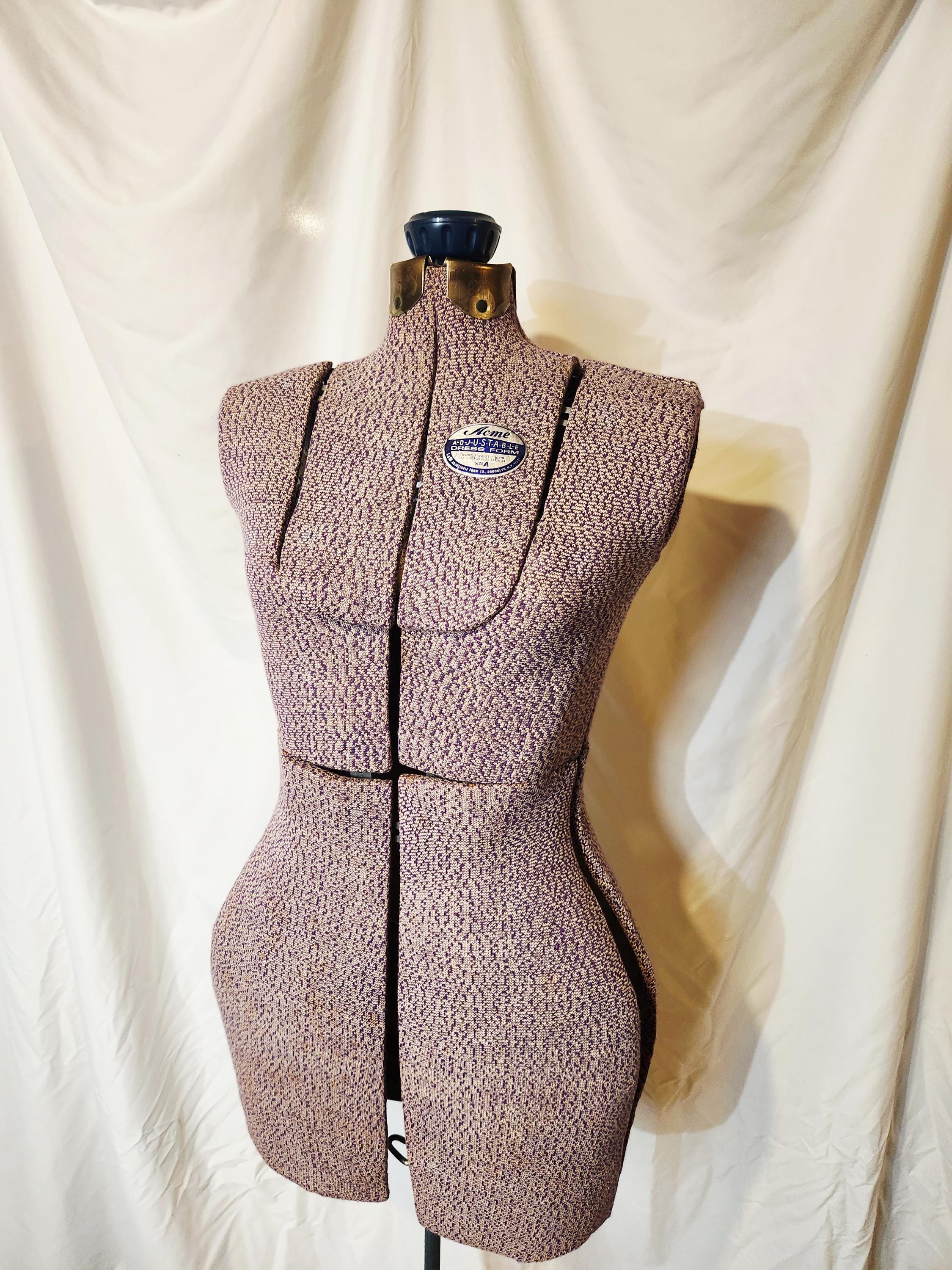 vintage adjustable dress form Acme Miracle Stretch Size A True to Form | Amy