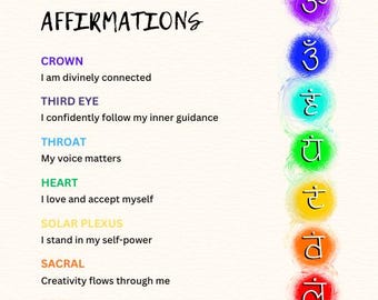 Descarga digital instantánea: Afirmaciones de los 7 chakras