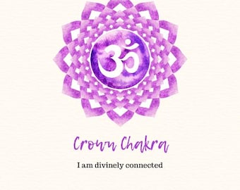 Descarga digital instantánea - Afirmación del chakra de la corona