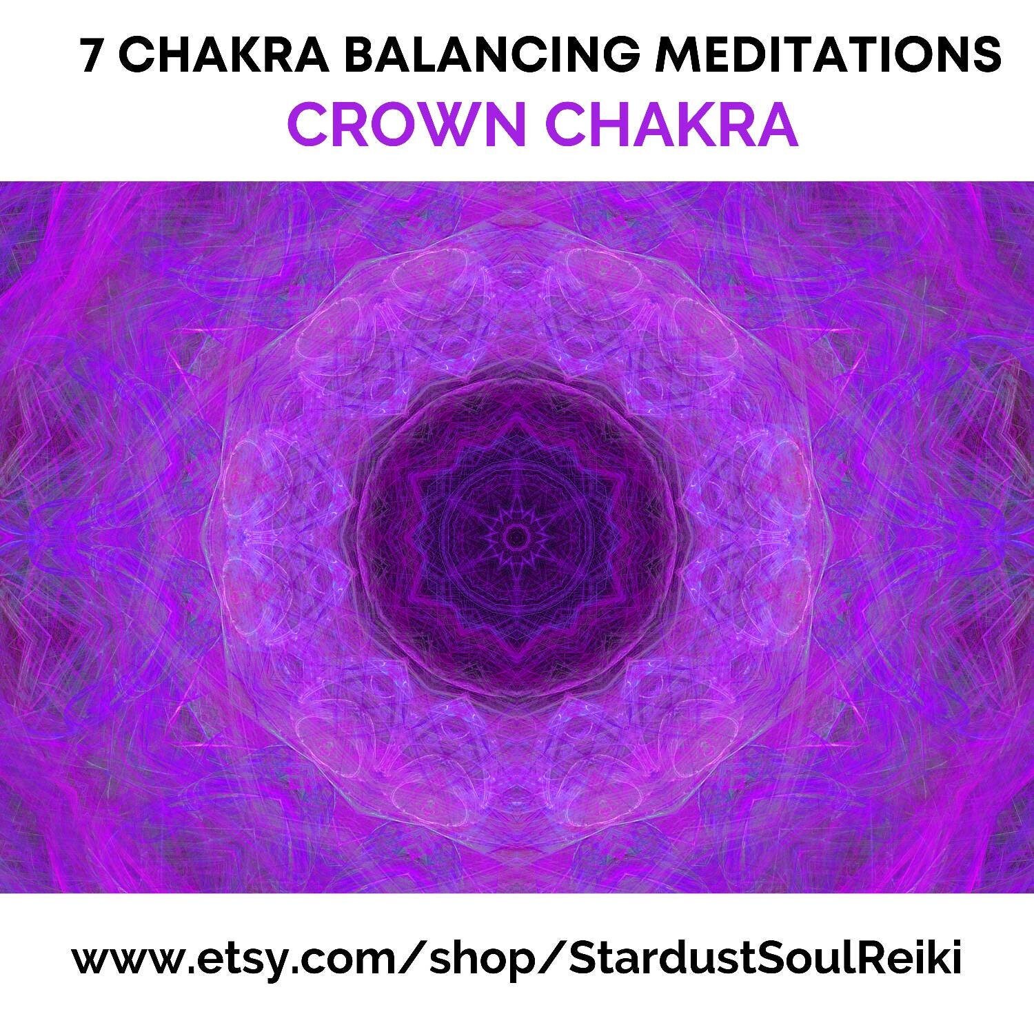 MP3 Crown Chakra Cleanse \u0026 Rebalance Guided Meditation, image size:1500x1500