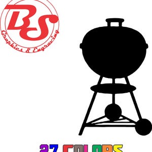 Weber Grill Vinyl Decal, BBQ Kettle Sticker