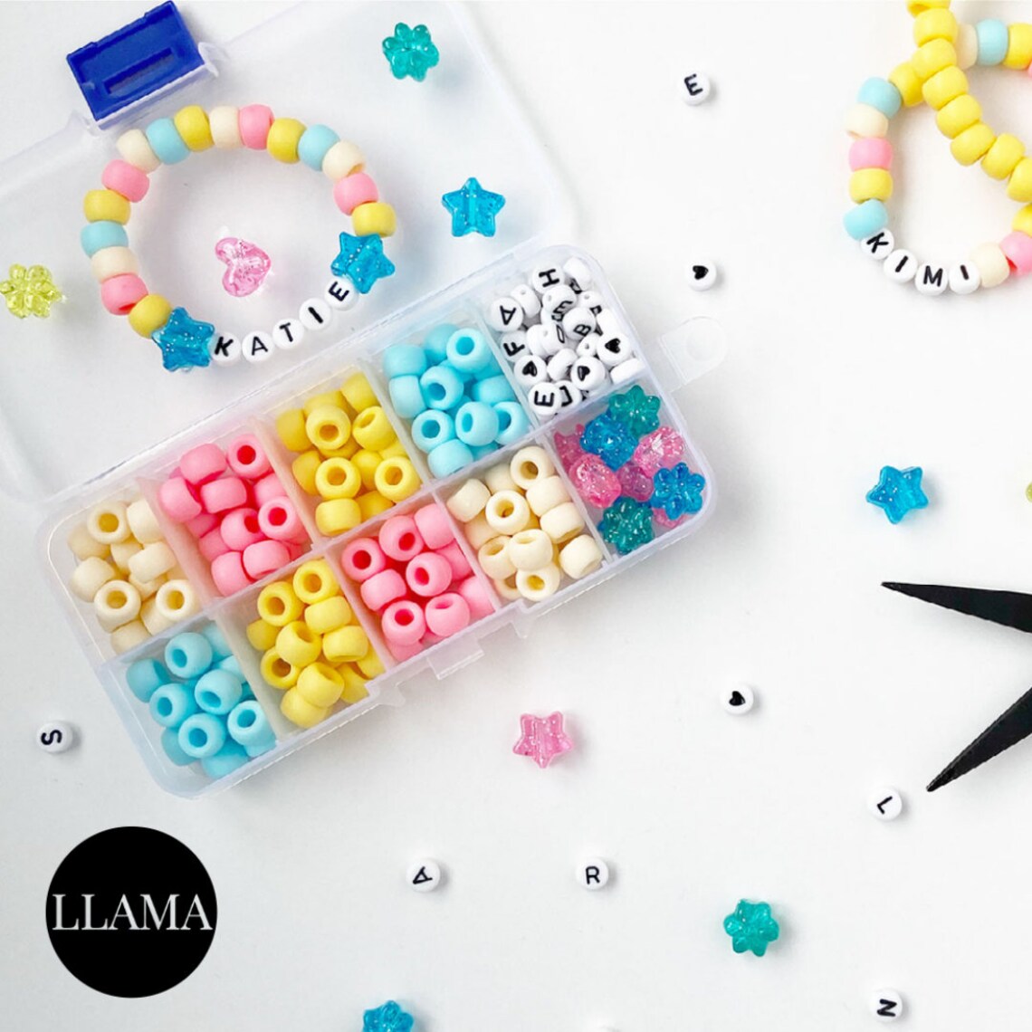 DIY Custom Word Bead Bracelet Kit Personalized Bracelet Kit Etsy