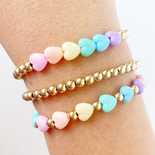 14kt Gold Filled Personalized Candy Colored Pastel Rainbow Etsy