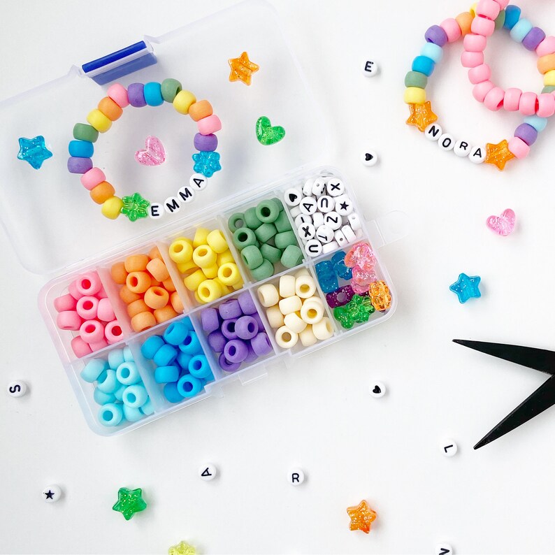 DIY Custom Word Bead Bracelet Kit Personalized Bracelet Kit Etsy