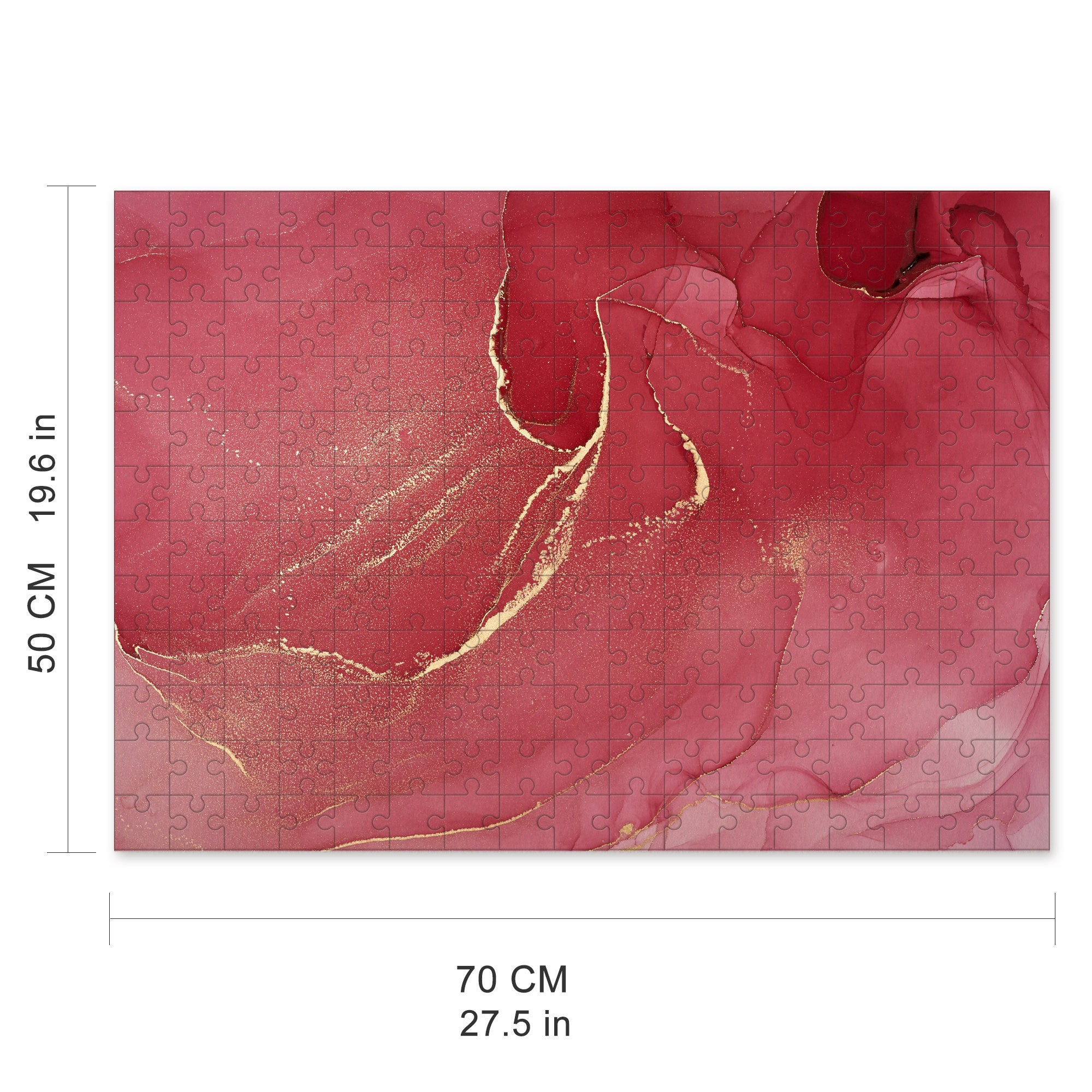Marmor rosa und Gold nordische Wand Kunst Leinwände Puzzle | Etsy