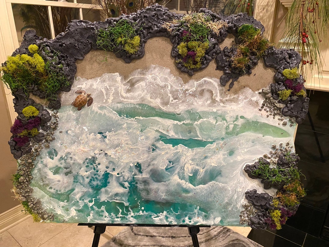 Ocean Wall Art in Resin. - Etsy