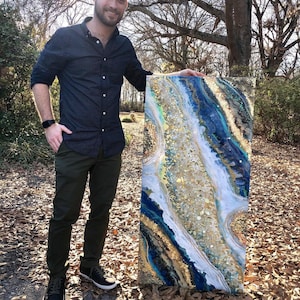 Crystal Geode Art, wall decor, decorative accents, realistic geode Art: made to order- customizable in size, stone, shape, & color.