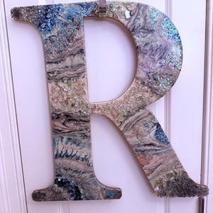 Letras de resina, decoración para colgar en la puerta o en la pared.