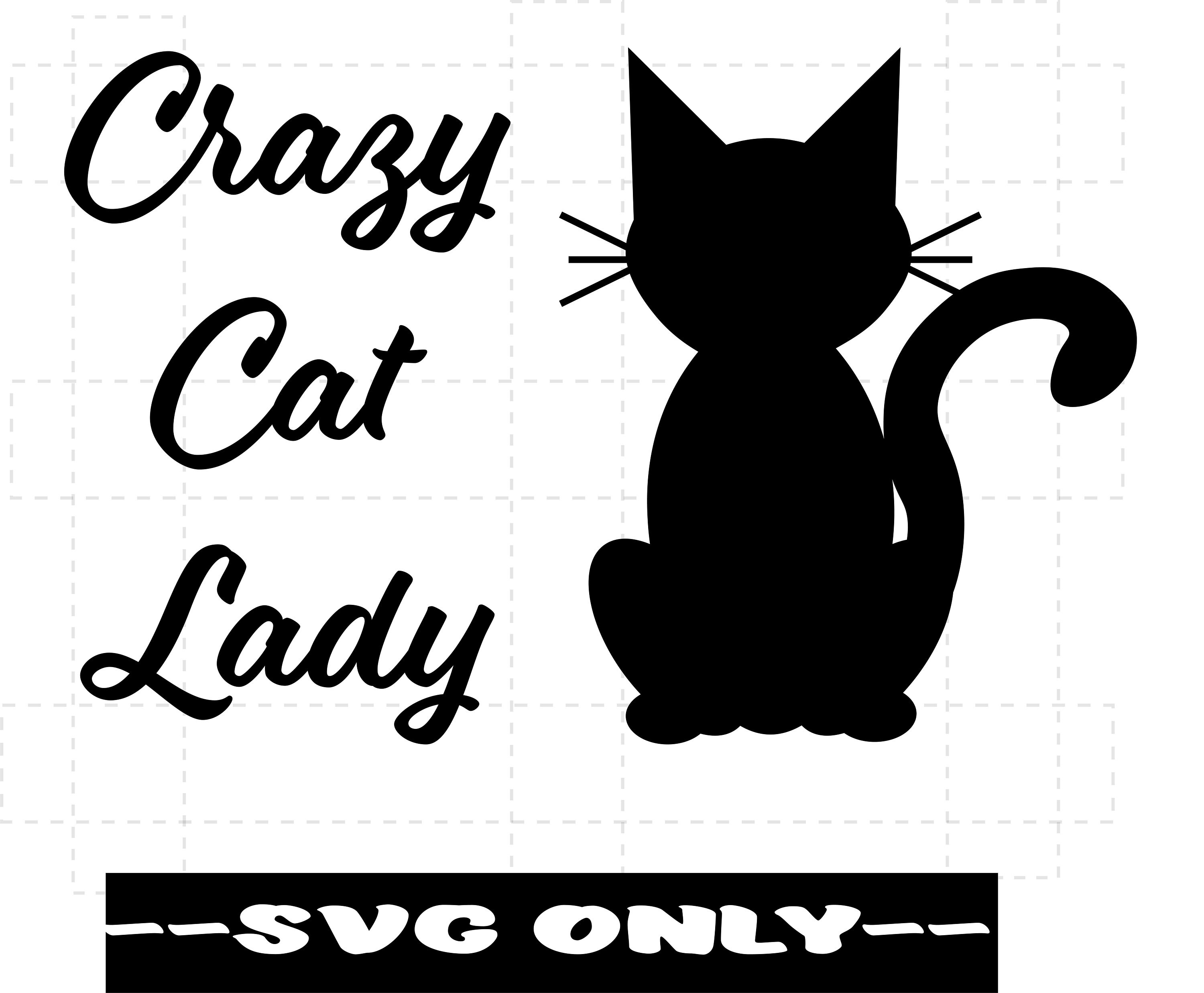 Crazy Cat Lady SVG DIGITAL DOWNLOAD | Etsy