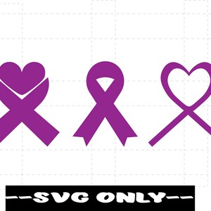 Purple Awareness Ribbon SVG DIGITAL DOWNLOAD