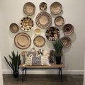 Decorative Baskets Boho Wall Décor - Thoughtful Gift for Her - Mid Century Modern Round Basket product logo