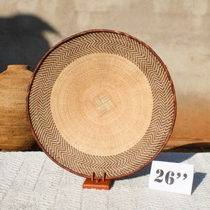 26" rieten manden, tabaksmand, bingamand, geweven wandkleden, Afrikaanse wandmand, met gratis expresverzending