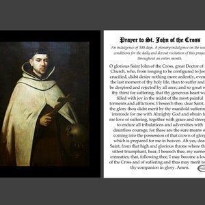 St. Saint John of the Cross Small Prayer Holy Card
