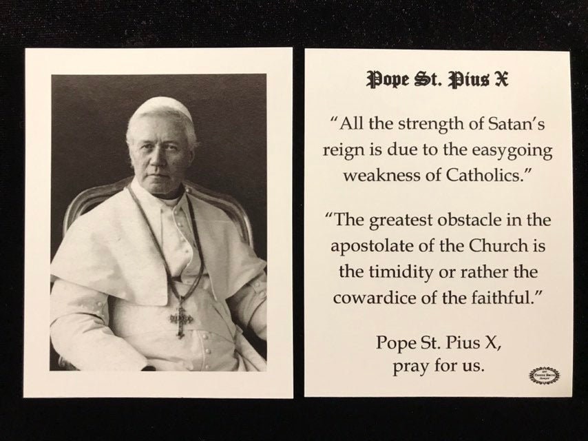 Saint St. Pius X Tenth Small Prayer Holy Card Etsy Norway