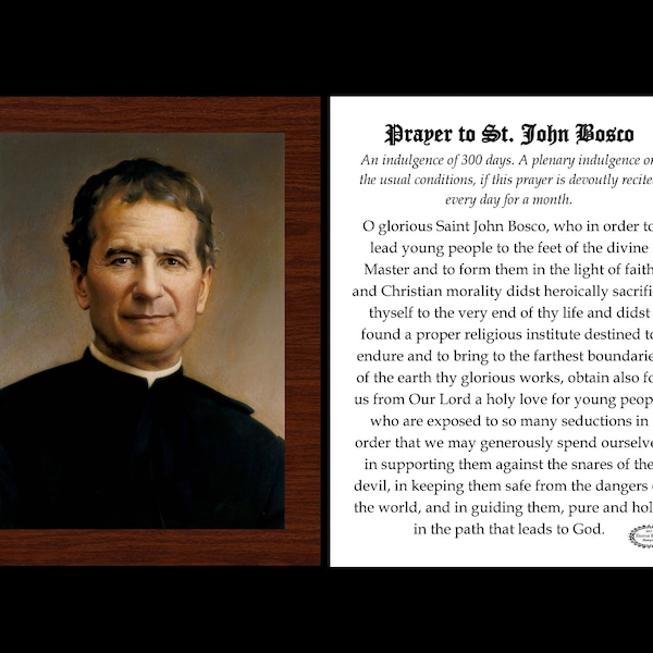 St John Bosco Prayer Card Etsy
