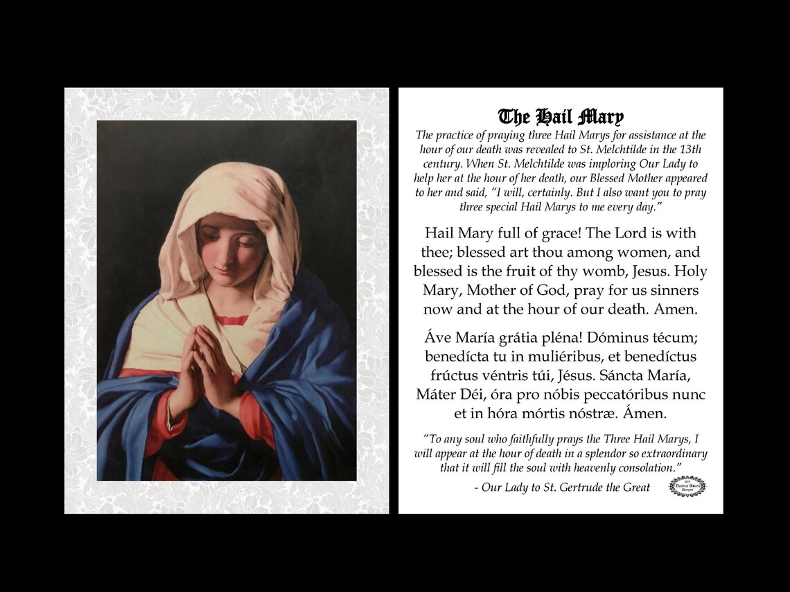 hail mary in latin and english