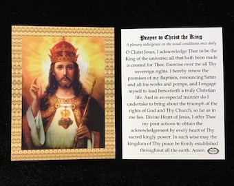 Christ the King Small Prayer Holy Card