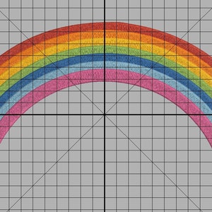 embroidery digital pattern rainbow