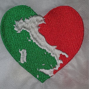 embroidery files heart Italy small