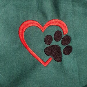 Embroidery digital heart pattern
