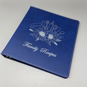 ToioM DIY 3 Ring Binder Refillable Personalized Scrapbook Photo Album  Wedding Memories Guest Book (F-blue)