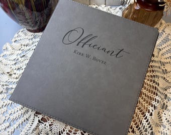 Personalized Leatherette 3-Ring Binder: Engraved Wedding Planner