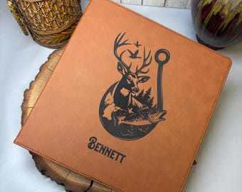 Personalized Leatherette Binder: Engraved 3-Ring Binder, Guest Book