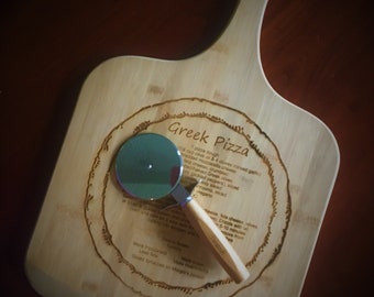 Custom Recipe Pizza Paddle/ Wedding Gift/Anniversary Gift/Personalized Pizza Board/ Pizza Peel/Fathers Gift/ Mothers Gift/Kitchen Decor