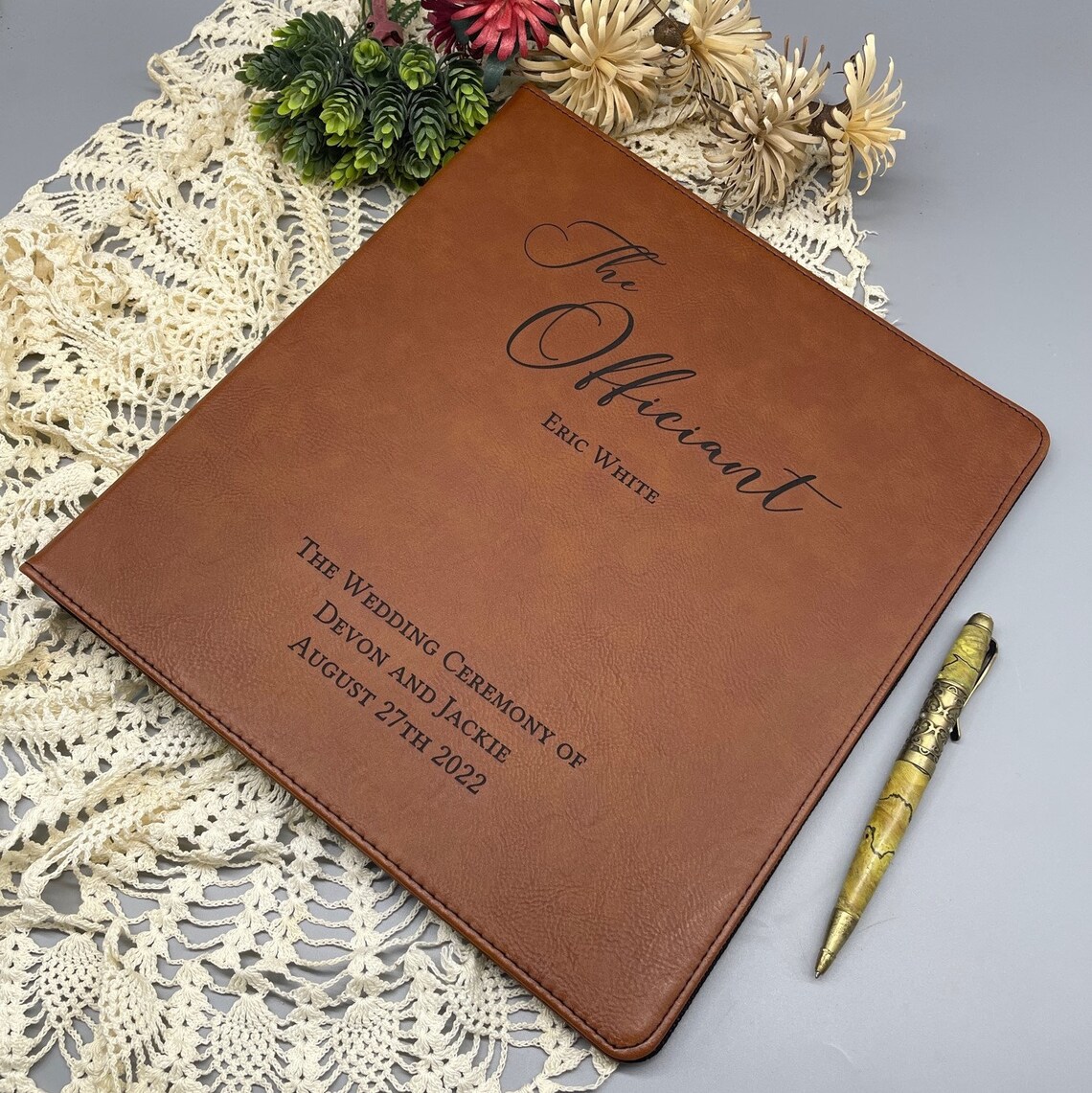 Officiant Personalized Binder 3 Ring Binder Wedding Planner Etsy