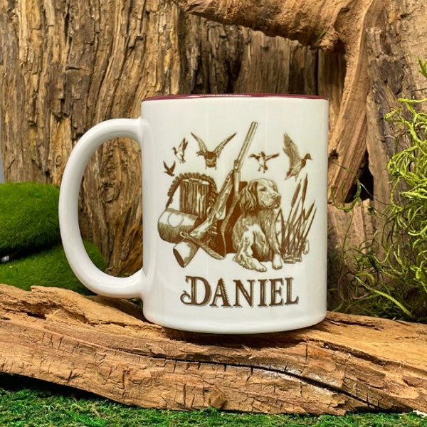 Duck Hunting Coffee Mug , Personalized Gift ,  Birthday ,  Ducks , Dogs , Deer , Moose , Personalized