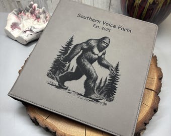 Personalized Leatherette 3-Ring Binder: Custom Engraved Guest Book