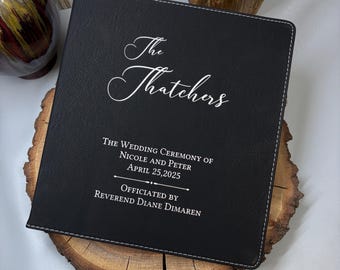 Personalized Leatherette Wedding Binder: 3-Ring Photo Album, Guest Book