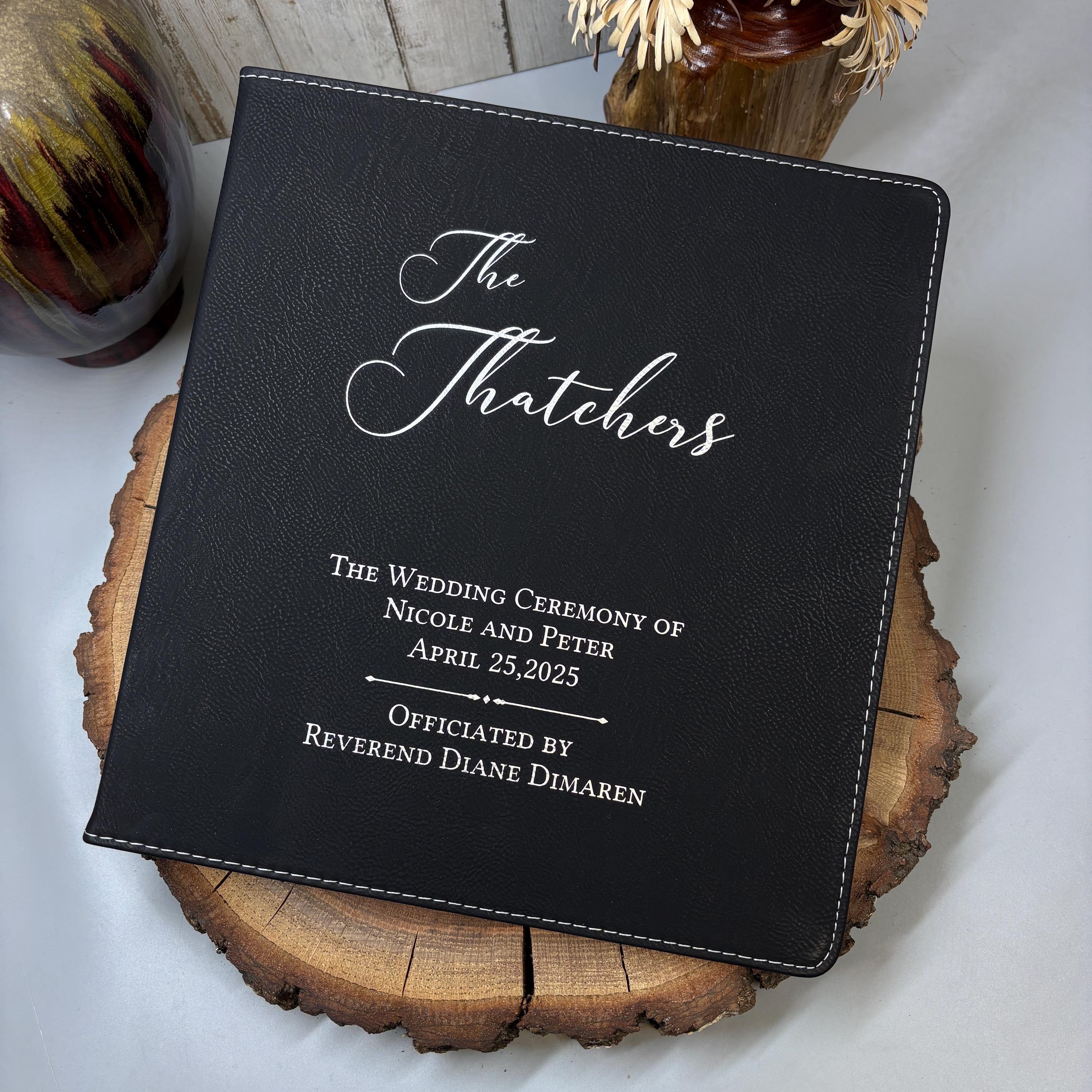 Personalized Leatherette Wedding Binder: 3-Ring Photo